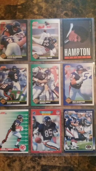 set of 9 chicago bears football cards free shipping