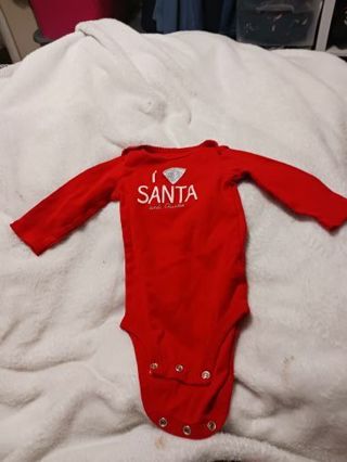 Baby girl I Love Santa onesies size 9m