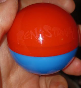 9 EMPTY Ren&Stimpy Gotcha Balls/Capsules