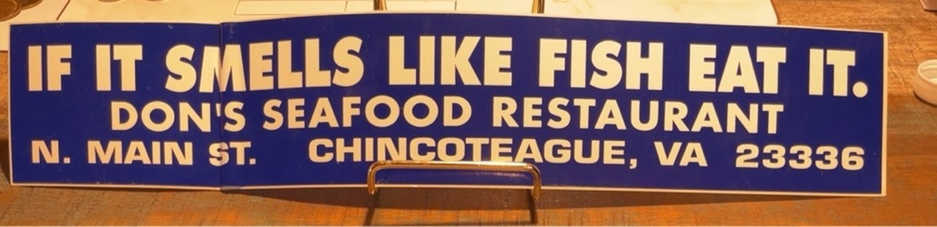 Vintage Don’s Seafood Restaurant, Chincoteague VA Bumper Sticker