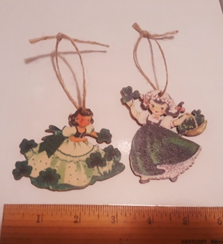 2 Vintage St. Patrick's Day Ornaments