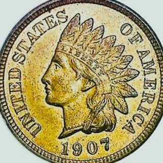1907 Indian Head Cent, Used, Bold Date, Proud Coin, Insured, Genuine, Refundable. 