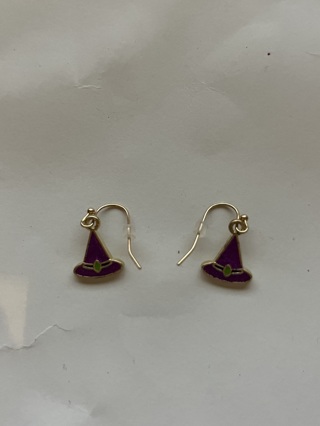 Witch Hat Dangle Earrings