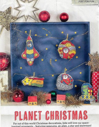 2 New Cross Stitch Patterns~PLANET CHRISTMAS & CHRISTMAS CABINS ALPHABET~FREE SHIP