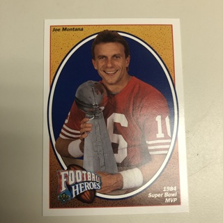 Joe Montana - 1991 Upper Deck Heroes insert