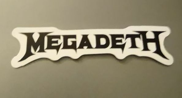 Megadeath thrash metal band sticker for laptop, Xbox PS4 water bottle
