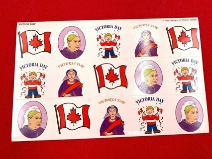 (15) 1999 Victoria Day Stickers Canada UNUSED 