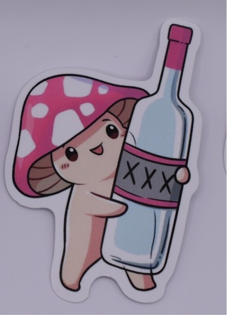 Cute Mushroom Sticker - Vodka