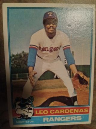 1976 TOPPS LEO CARDENAS TEXAS RANGERS BASEBALL CARD# 587