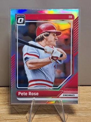 Pete Rose 2024 Donruss Optic Silver Holo Prizm Parallel #64 Cincinnati Reds