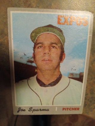 1970 T.C.G. JOE SPARMA MONTREAL EXPOS BASEBALL CARD# 243