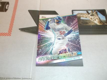 2024 Topps Series 1 Stars of MLB   Mookie Betts   insert card  #  smlb - 9 Los Angeles Dodgers 