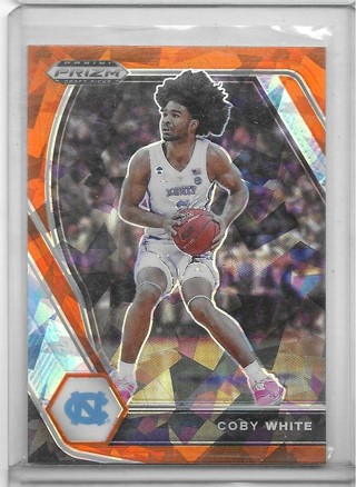 Coby White 2021-22 Prizm Draft Prizms Orange Ice #35