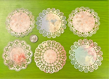 6 pc. small Paper Lace Doilies 