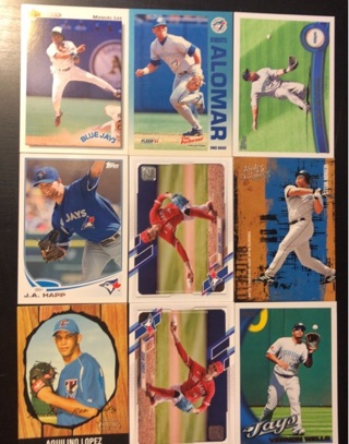 9 Toronto Blue Jays baseball cards 