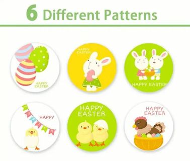 ➡️⭕NEW⭕(6) 1" HAPPY EASTER STICKERS!!