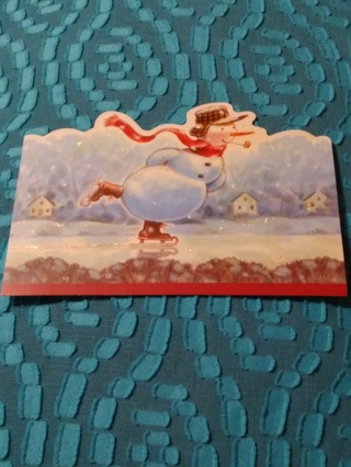 Christmas Card - Skating Snowman
