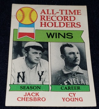 1979 ⚾ Topps All-Time Record Holders, Jack Chesbro, Cy Young # 416 ⚾ Wins