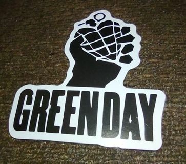 Green Day heart laptop computer sticker hard hat toolbox water bottle luggage Xbox PS4