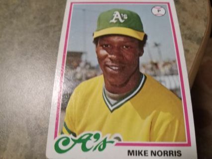 1978 TOPPS MIKE NORRIS OAKLAND A's BASEBALL CARD# 434