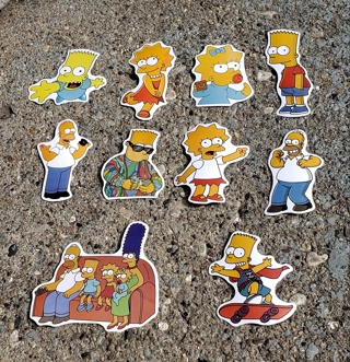 THE SIMPSONS LARGE WATERPROOF STICKERS STYLE 3 FOR LAPTOP SCRAPBOOK WATER BOTTLE SKATEBOARD & MORE 