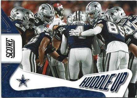 2022 SCORE DALLAS COWBOYS HUDDLE UP CARD