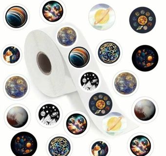 ➡️NEW⭕(10) 1" PLANET STICKERS!!⭕(SET 3 of 3) OUTER SPACE