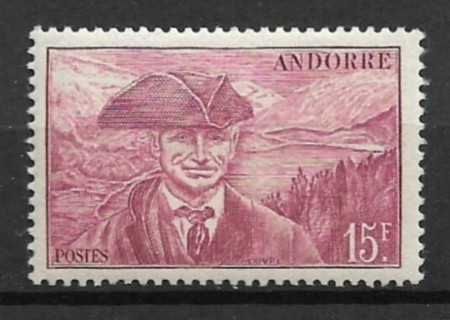 1946 Andorra (French) Sc100 15F Provost MH