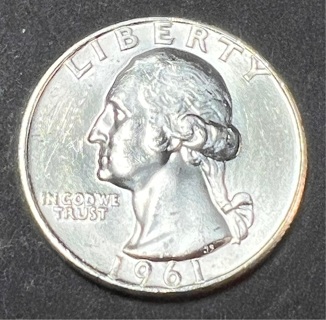 1961-D SILVER WASHINGTON QUARTER BU