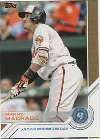 2017 Topps Manny Machado San Diego Padres Jackie Robinson Day Insert #JRD-1!