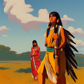 Listia Digital Collectible: Native Chief With Wife