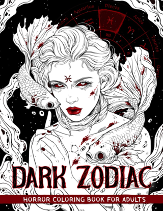 Dark Zodiac: Adult Coloring Book - Haunting Illustrations, Beautiful Astrology Avatars & Symbols