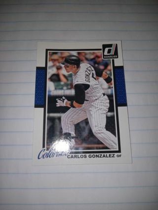 2014 Colorado Carlos Gonzalez Donruss Baseball Card