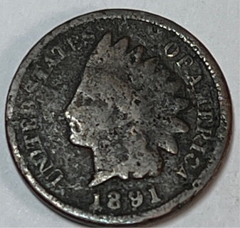 1891 INDIAN HEAD CENT 