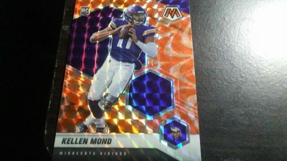 2021 PANINI ORANGE/BLUE MOSAIC PRIZM ROOKIE KELLEN MOND MINNESOTA VIKINGS FOOTBALL CARD# 321