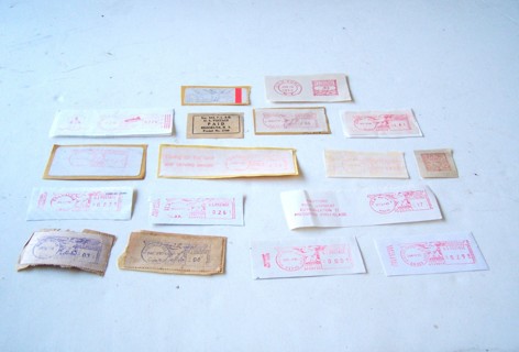 Postage Meter Stamps Set of 17