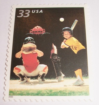 Scott #3402, Baseball, One Useable 33¢ US Postage Stamp.  Has Original Gum.