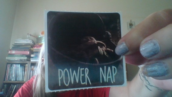 Power Nap Baby Yoda Sticker