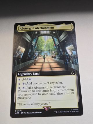 Magic the gathering mtg abstergo Entertainment rare borderless Assassins Creed