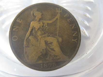 (FC-930) 1895 United Kingdom: One Penny {2mm + Low Tide}