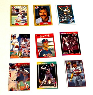 Angels-9 Card Lot-Finley,Langston,Davis,Schofield,Grich,Howell