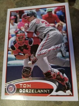 2012 TOPPS TOM GORZELANNY WASHINGTON NATIONALS BASEBALL CARD# 204