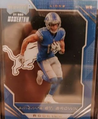 2021 CHORONICLES PLAYOFF MOMENTUM AMON-RA ST BROWN ROOKIES # PMR-28 DETROIT LIONS