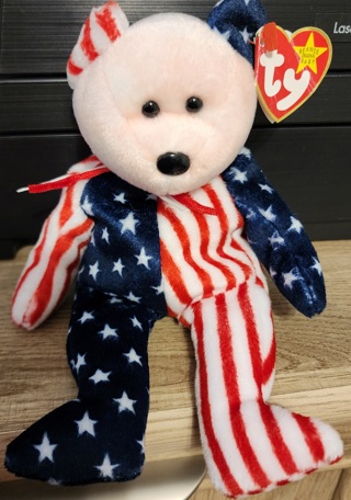 NEW - TY Beanie Baby Bear - "Spangle"