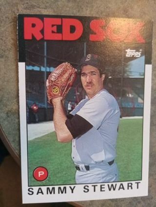 1986 TOPPS SAMMY STEWART BOSTON RED SOX BASEBALL CARD# 103T