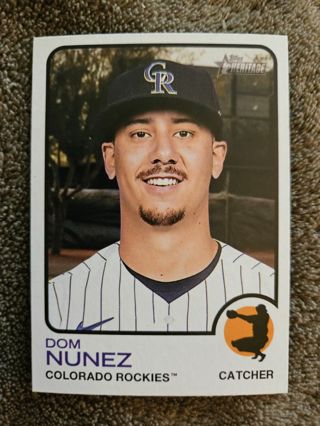 2022 Topps Heritage Short Print Dom Nunez