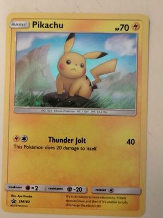 Pikachu sm183 rare holo promo NM Pokemon