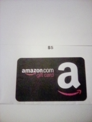 Amazon e-gift card for $5.00