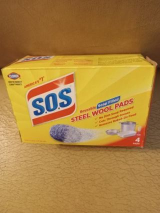 S.O.S. Steel Wool Pads - Box of 4