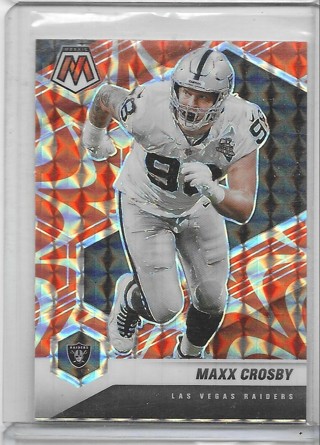 Maxx Crosby 2021 Mosaic Mosaic Reactive Orange #110